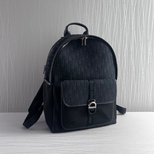Backpack D jacquard negro